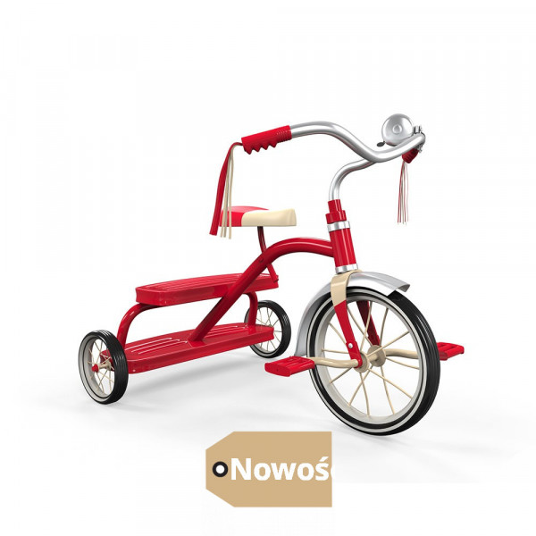 czerwony rowerek trójkołowy